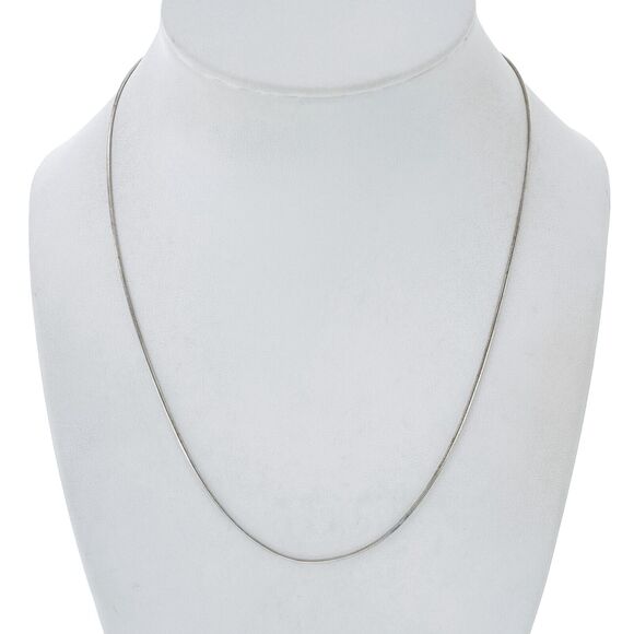 Vintage SGW Italy Sterling Silver 925 0.9mm Snake Chain Necklace 18" - Picture 1 of 3